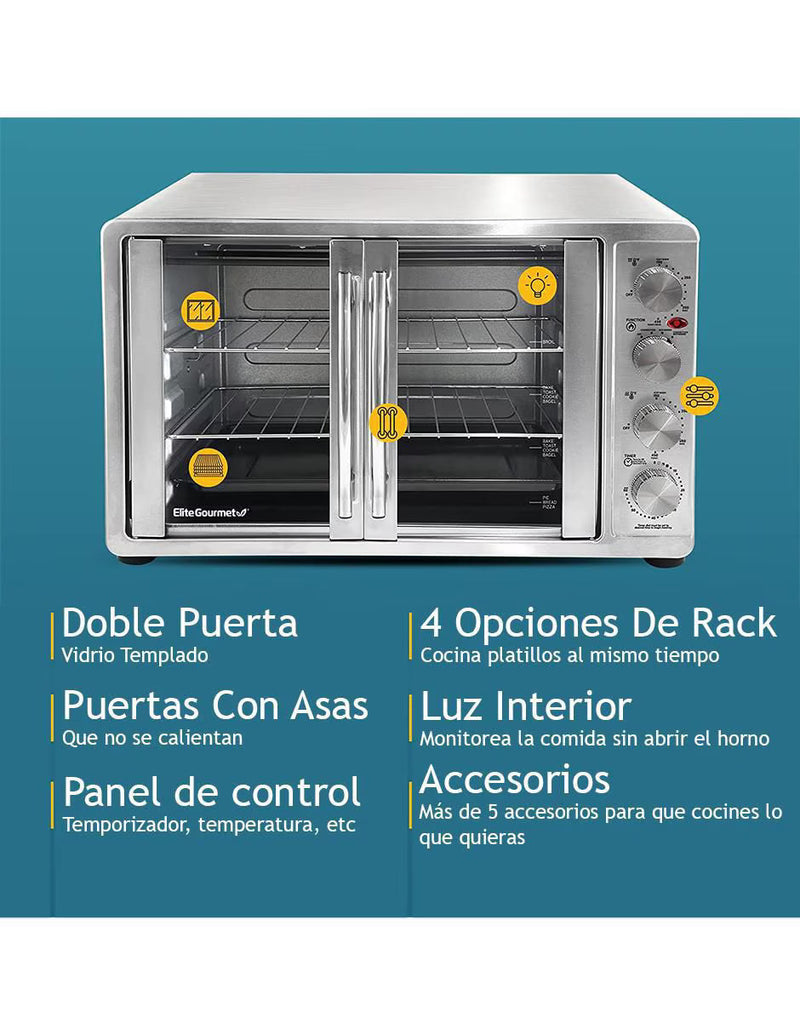 Horno de Convección Elite Gourmet – Modelo ETO-4510M (45 L)