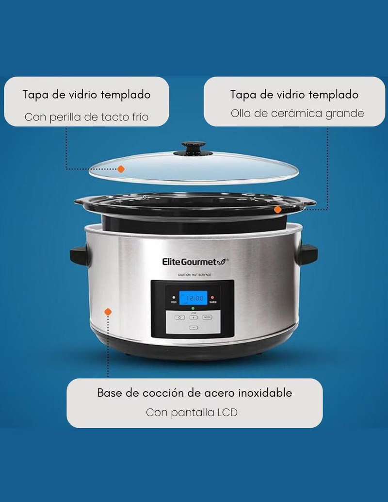 Olla de Cocción Lenta Elite Gourmet MST-900D