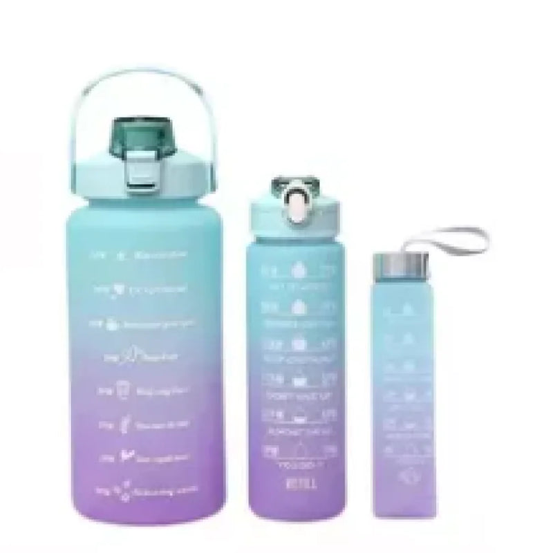 Kit 3 Botellas de Agua Squeeze Motivacionales