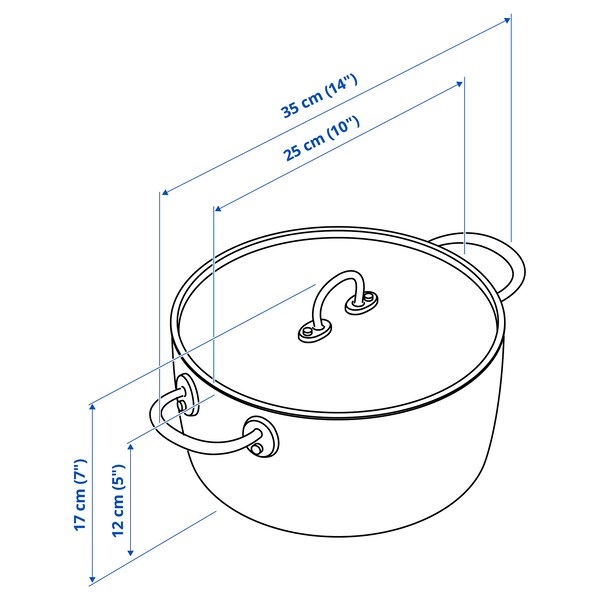 Olla con Tapa, Cobre/Acero Inoxidable, 5 qt